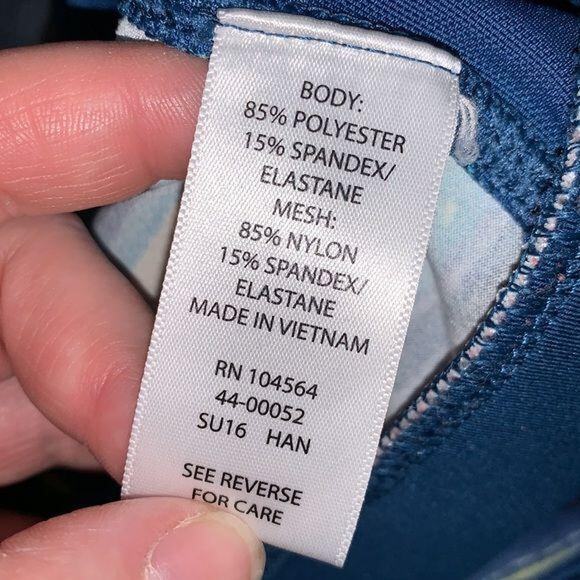 Gaiam Womens Leggings Yoga Pilates Athletic Workout Teal Yellow Medium - Picture 10 of 11